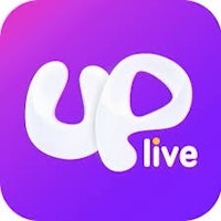 the up live logo on a purple background