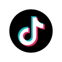 the tiktok logo on a black background